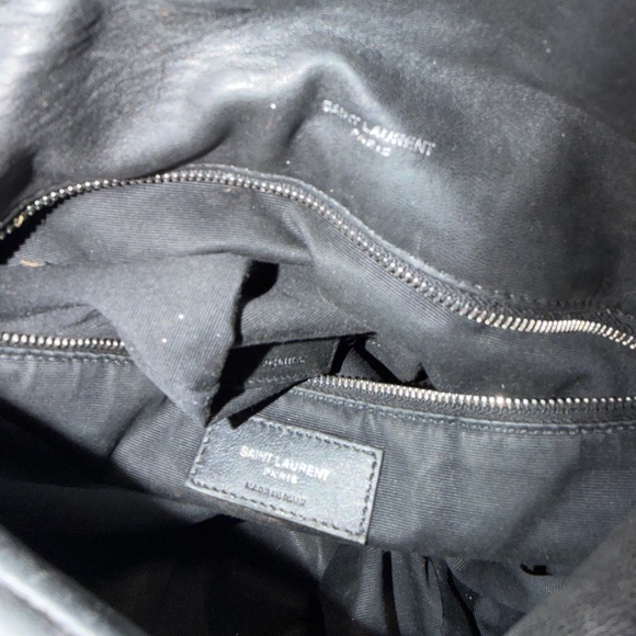 Saint Laurent Black Quilted Puffer Shoulder Bag with Silver YSL Hardware - Picture 7 of 7